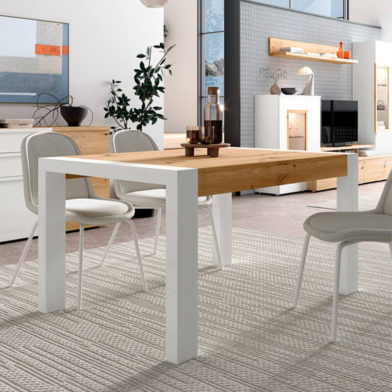 Mesa comedor rectangular extensible portería...