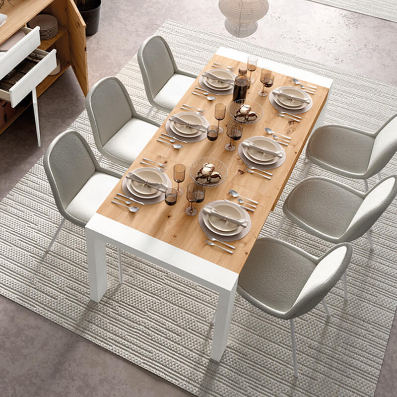 Mesa comedor rectangular extensible portería...