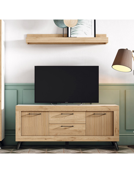 Mueble TV dos cajones y dos puertas 154 cm DALIA