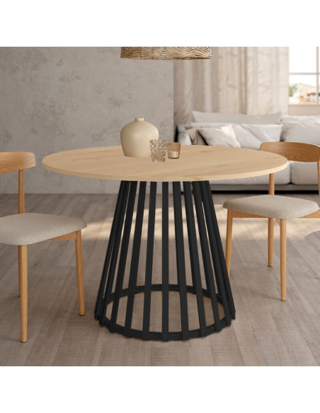 Mesa de comedor redonda fija GAIA artic