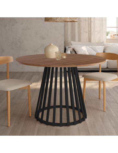 Mesa de comedor redonda fija GAIA artic