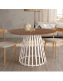 Mesa de comedor redonda fija GAIA artic
