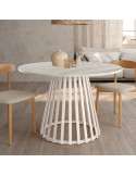 Mesa de comedor redonda fija GAIA artic