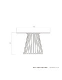 Mesa de comedor redonda fija GAIA artic