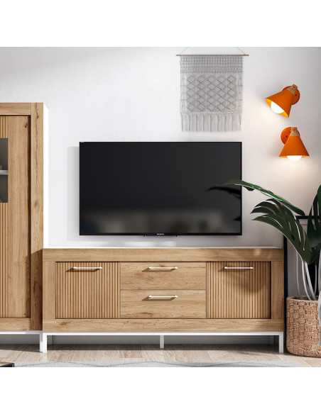 Mueble TV dos cajones y dos puertas 154 cm DALIA