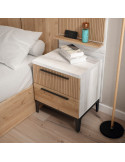 Mesita de noche dos cajones VALENTINA