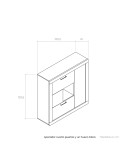 Aparador cuatro puertas y un hueco DALIA