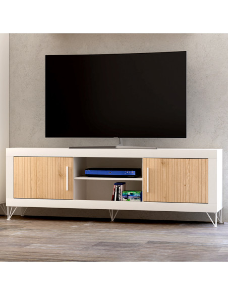 Mueble TV dos puertas y dos huecos 180 cm ROMA