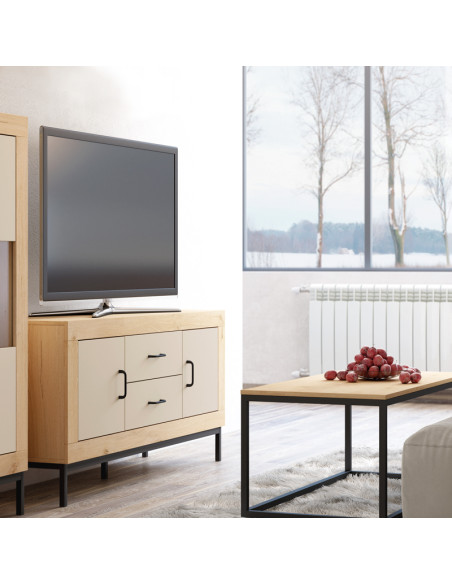 Mueble TV dos cajones y dos puertas ROMA