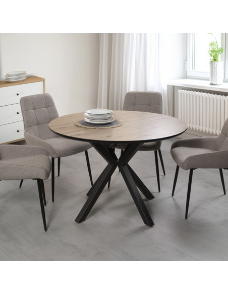 Mesa de comedor redonda extensible ANIA