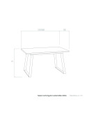 Mesa rectangular extensible SANA