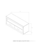 Mueble TV dos cajones y hueco 130 cm ROMA