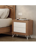 Mesita de noche dos cajones VIENA