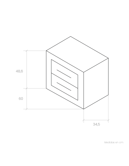 Mesita de noche dos cajones VIENA