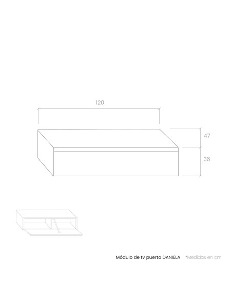 Modulo de TV con puerta DANIELA