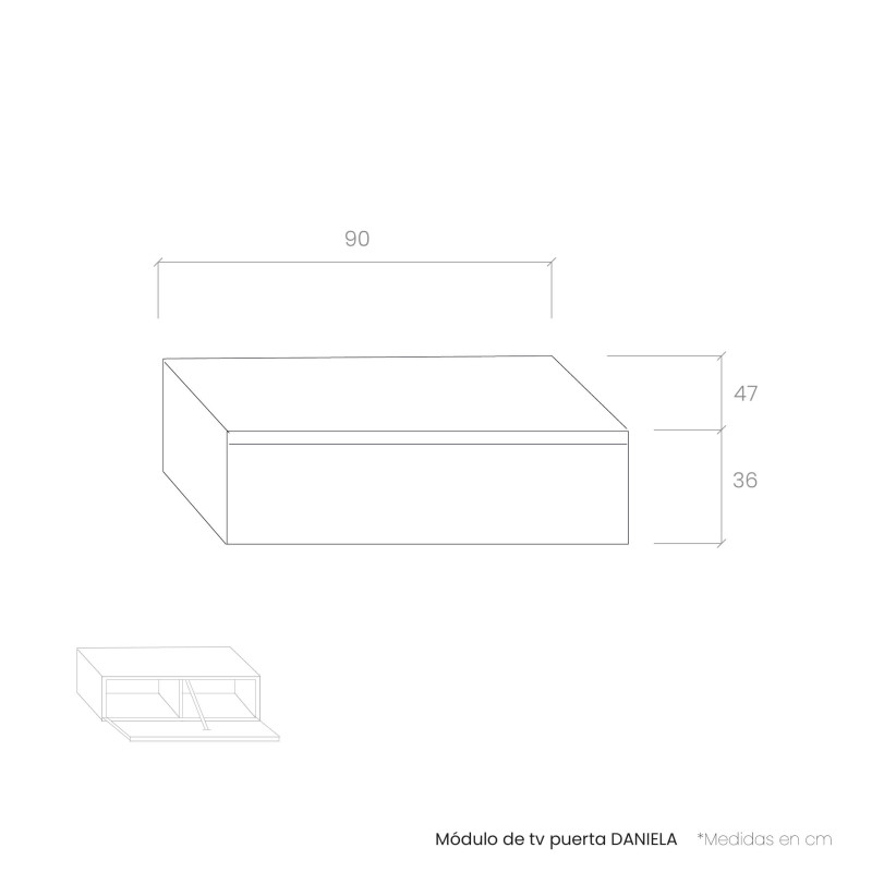 Modulo de TV con puerta DANIELA