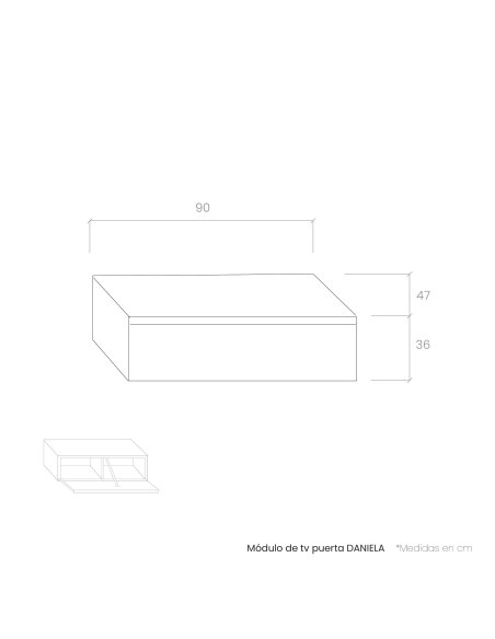 Modulo de TV con puerta DANIELA