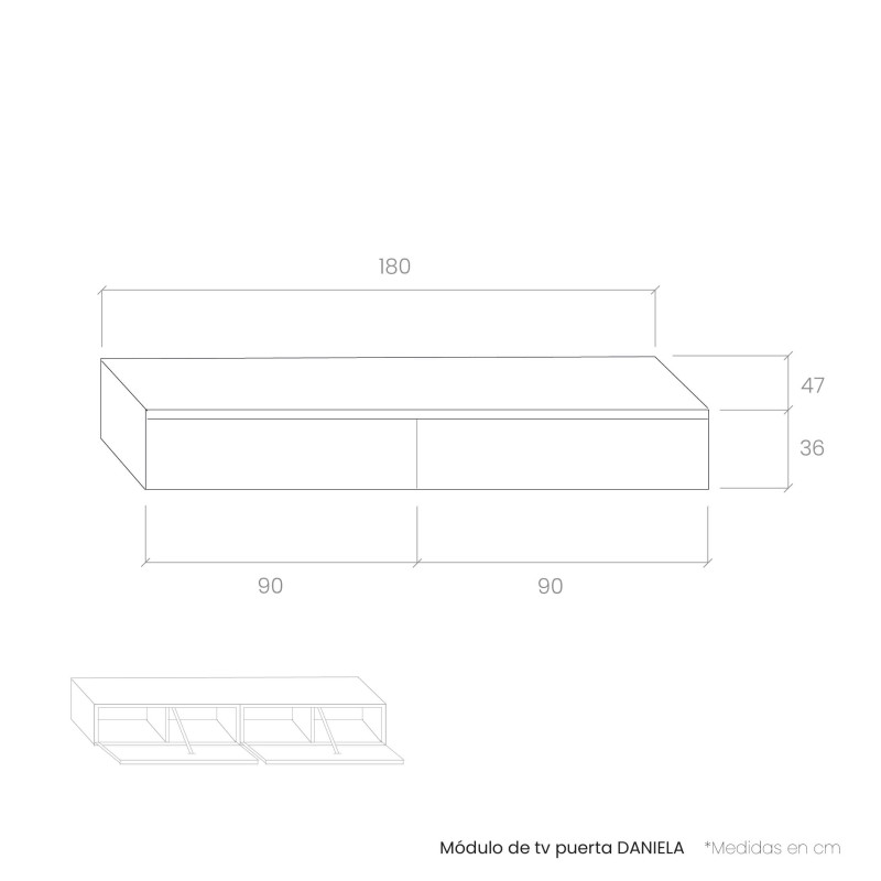 Modulo de TV con puerta DANIELA
