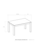 Mesa rectangular extensible DALIA I
