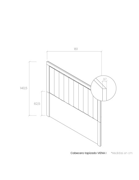 Cabecero y dos mesitas de dos cajones VIENA X