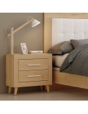 Mesita de noche dos cajones VIENA