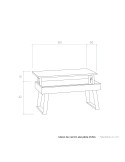 Mesa de centro elevable DUNA (exprés)