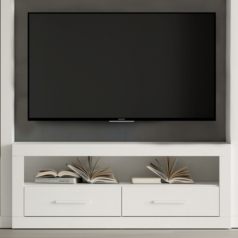 Mueble TV dos cajones y hueco 130 cm ROMA