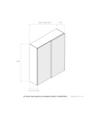 Armario dos puertas correderas 239 cm VALENTINA I