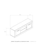 Mueble TV dos puertas y un estante 181 cm DALIA