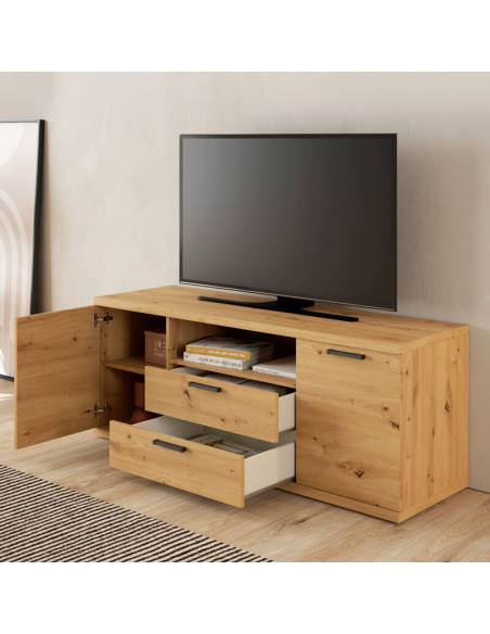 Mueble TV dos puertas, dos cajones y hueco MARCO