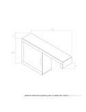 Modulo adicional izquierdo para mueble de tv ROMA