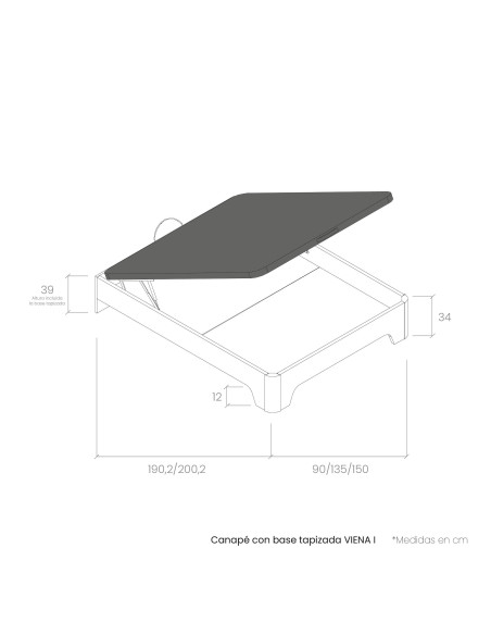 Canapé con base tapizada VIENA I