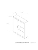 Vitrina tres puertas y un hueco ROMA