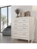 Cómoda de tres cajones y un contenedor inferior VIENA