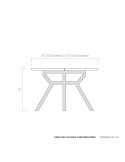 Mesa de comedor extensible NAIA
