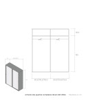 Armario dos puertas correderas altura 240 VIENA