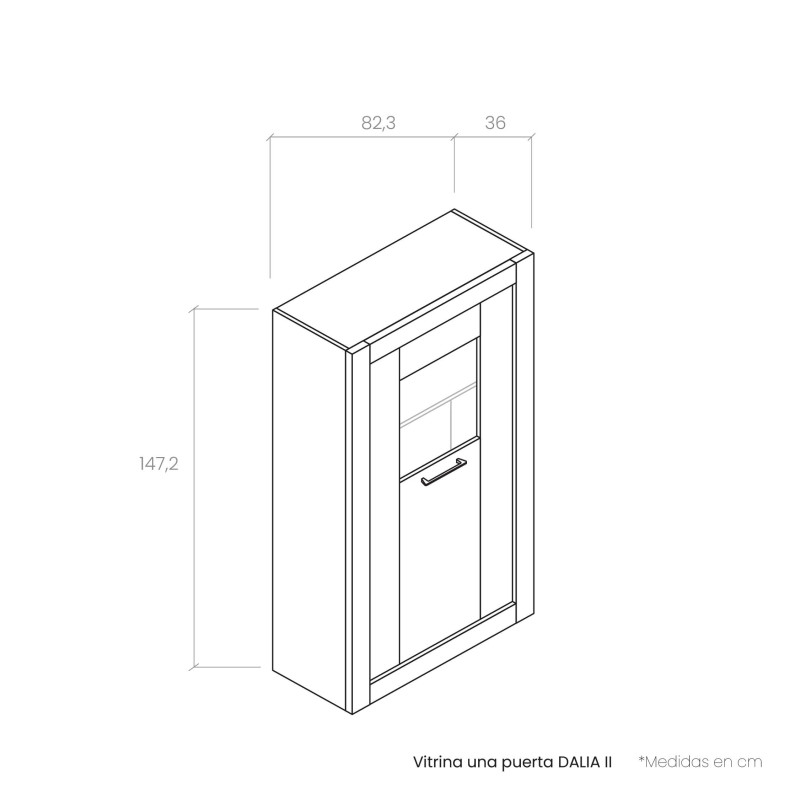 Vitrina una puerta DALIA II