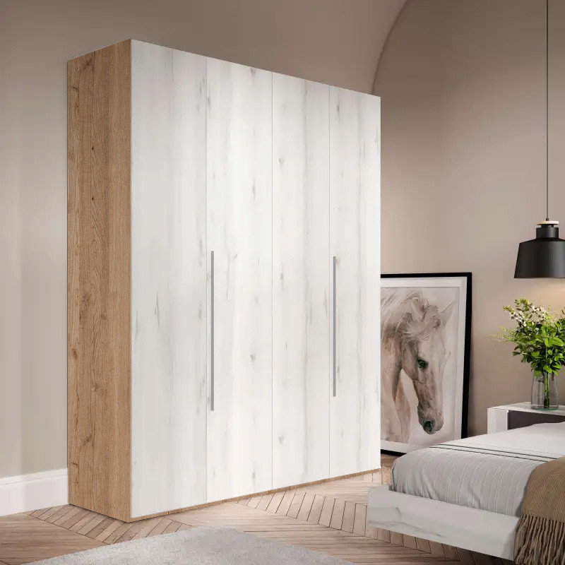 Armario cuatro puertas batientes 227 cm...
