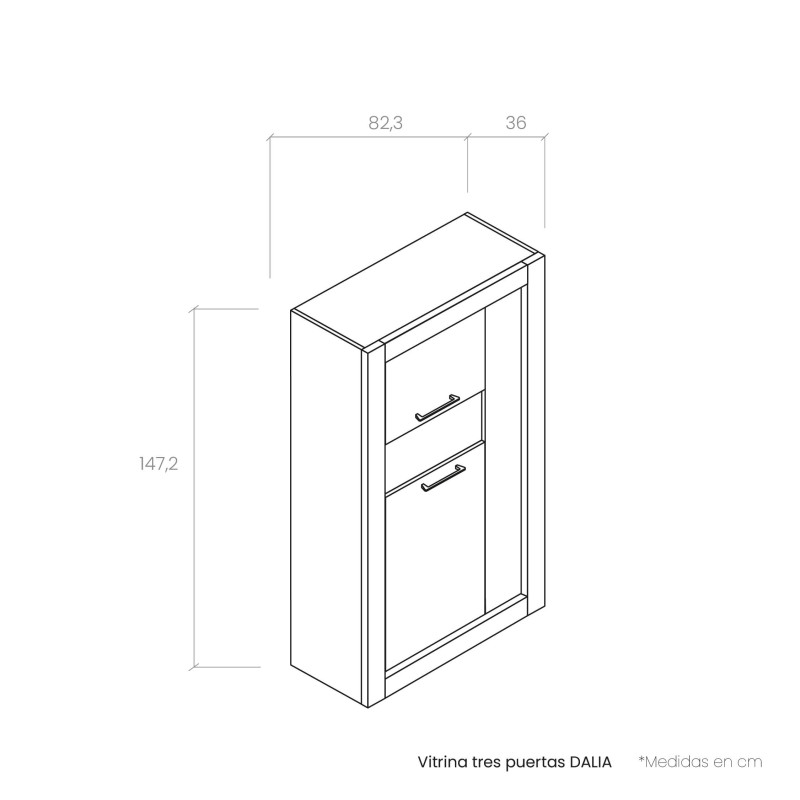 Vitrina tres puertas DALIA