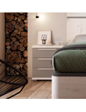 Mesita de noche tres cajones LENA