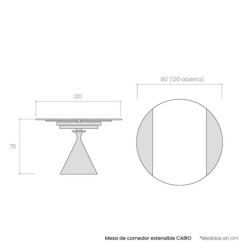 Mesa de comedor extensible CAIRO