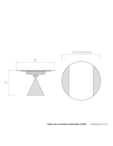 Mesa de comedor extensible CAIRO