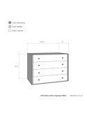 Cómoda cuatro cajones VERA I