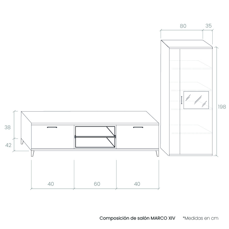 Composición de salón MARCO XIV 2