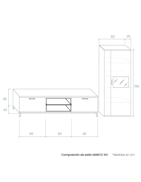 Composición de salón MARCO XIV