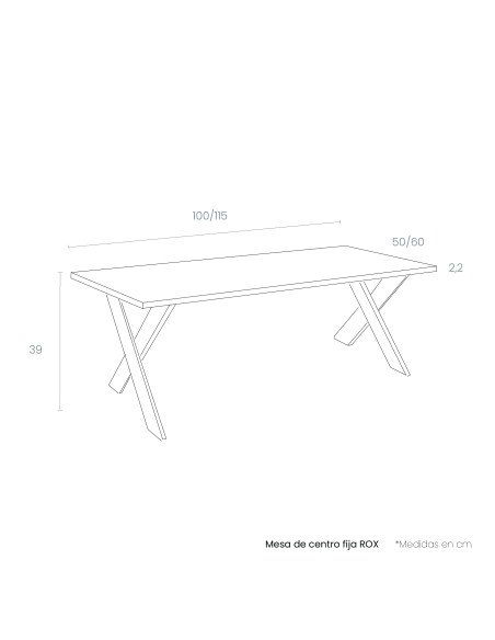 Mesa de centro fija ROX