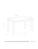 Mesa comedor rectangular extensible portería deslizante DANIELA