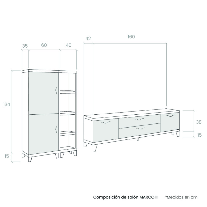 Composición de salón MARCO III 2