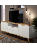 Mueble TV dos puertas, dos cajones y hueco MARCO