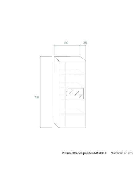 Vitrina alta dos puertas MARCO II